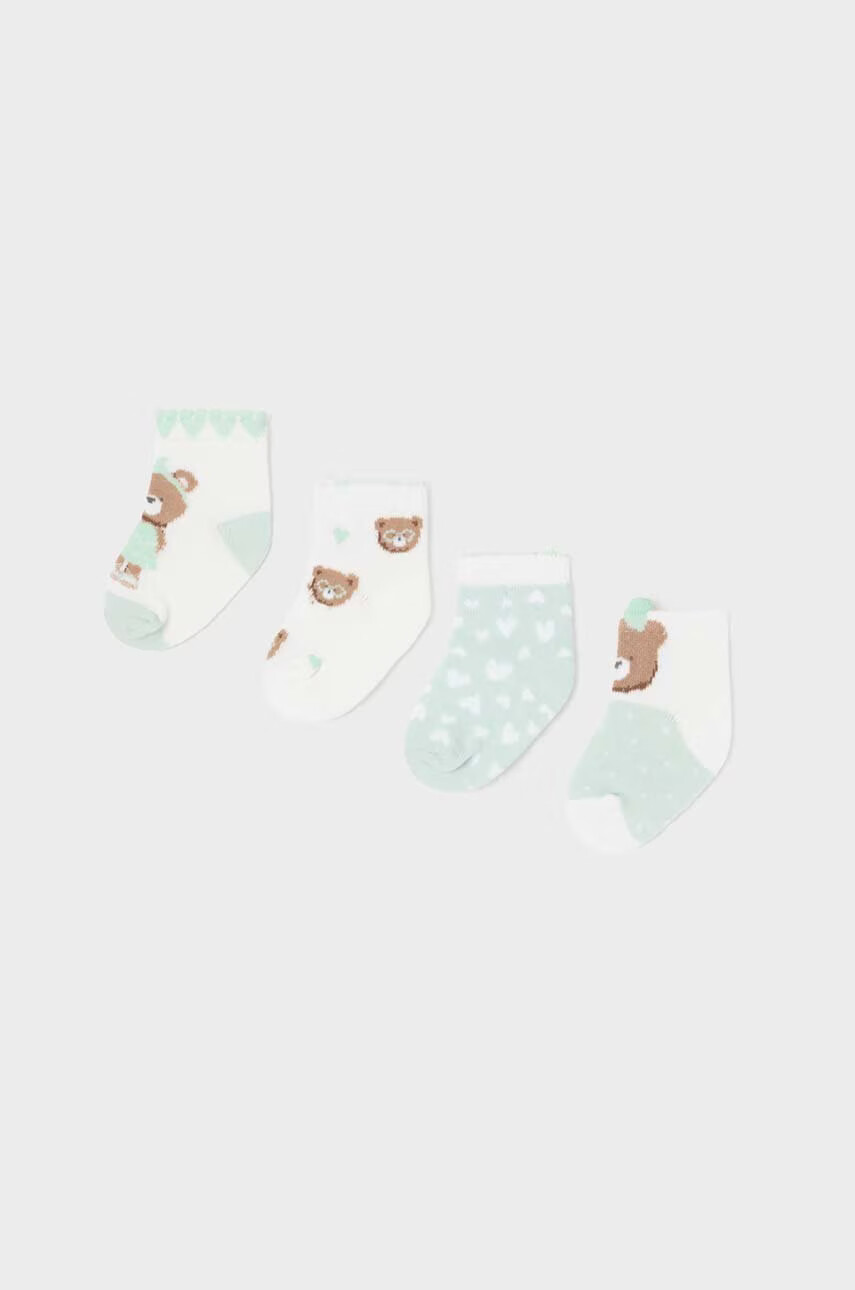 Mayoral Newborn Бебешки чорапи (4 броя) в зелено - Pepit.bg