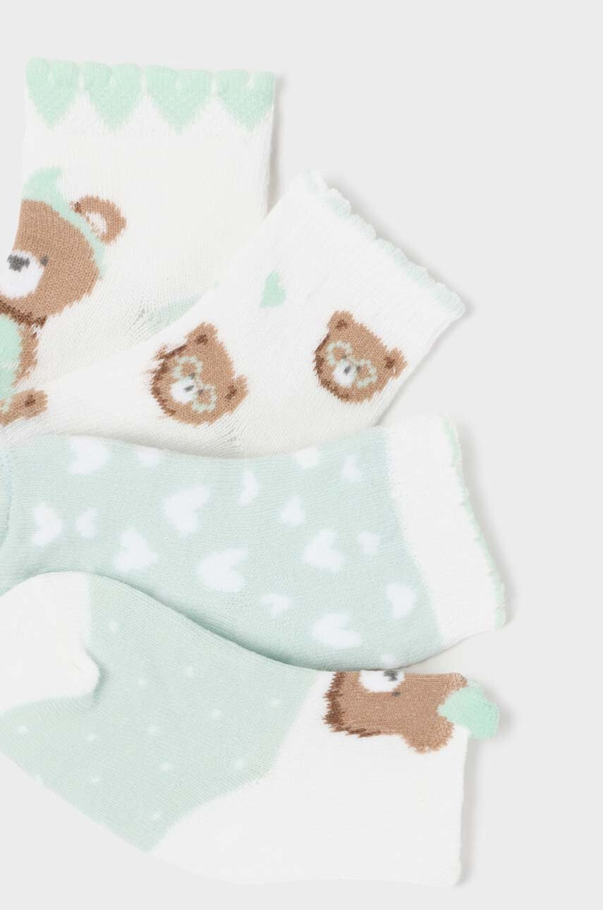Mayoral Newborn Бебешки чорапи (4 броя) в зелено - Pepit.bg