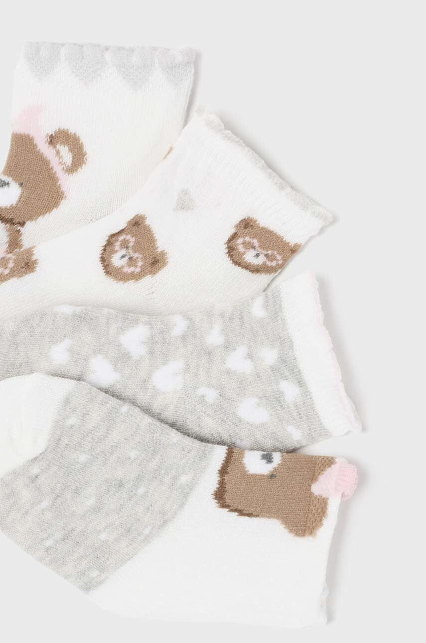 Mayoral Newborn Бебешки чорапи (4 броя) в сиво - Pepit.bg