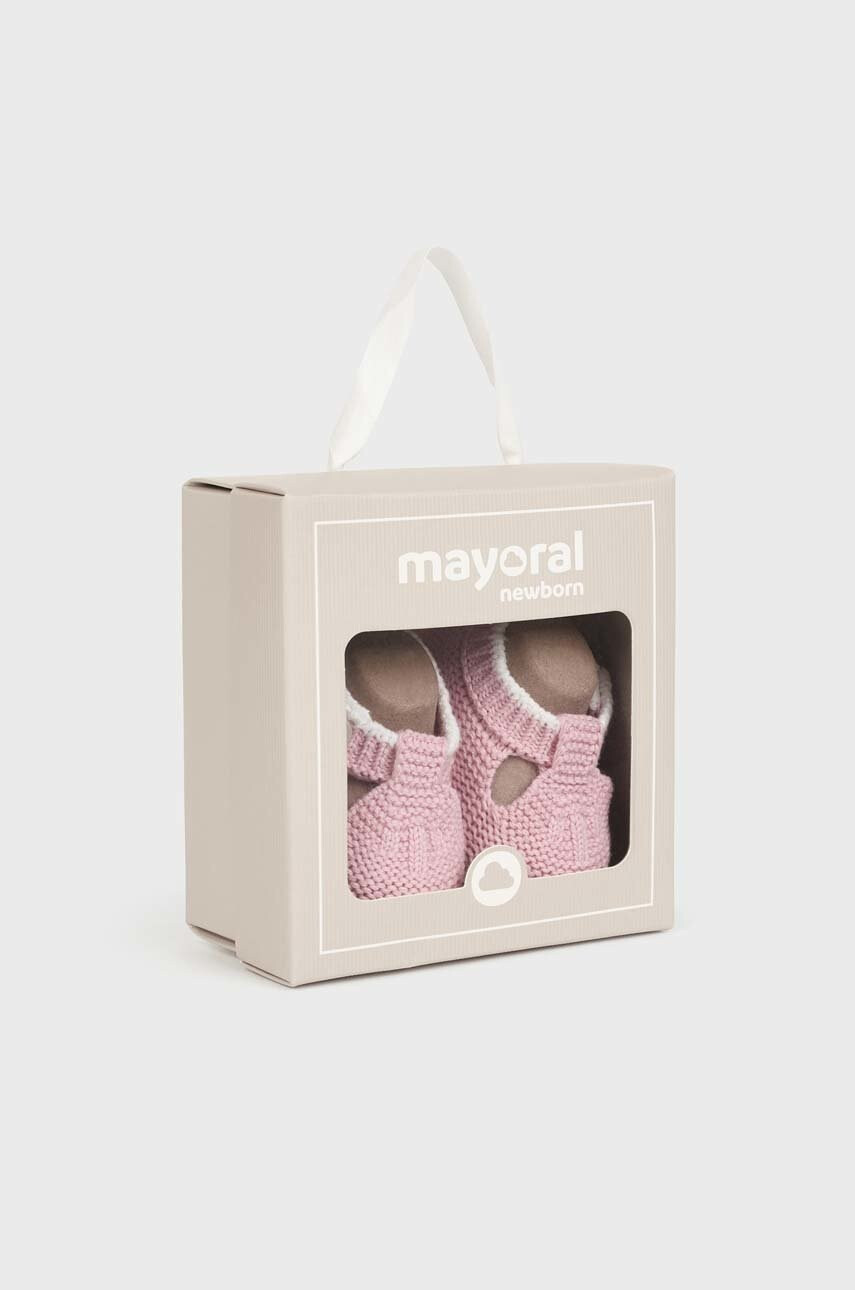 Mayoral Newborn Бебешки обувки в розово - Pepit.bg