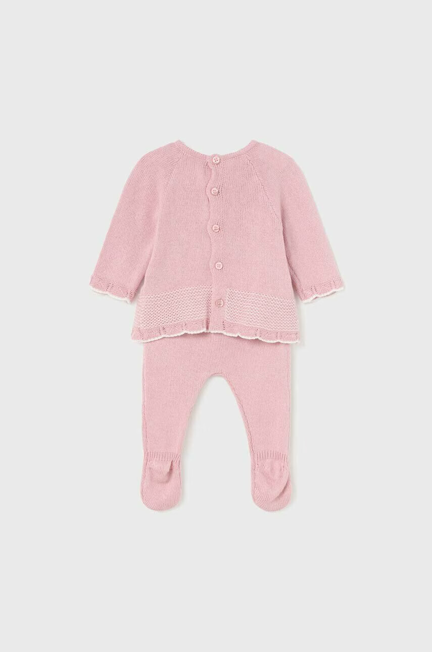 Mayoral Newborn Бебешки памучен комплект в розово - Pepit.bg