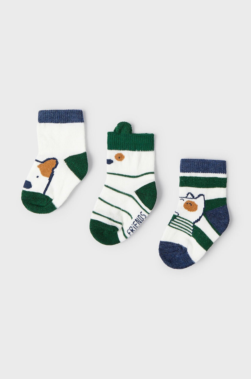 Mayoral Newborn Детски чорапи (3-pack) в зелено - Pepit.bg
