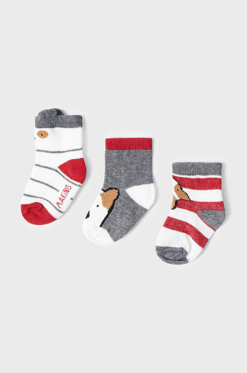 Mayoral Newborn Детски чорапи (3-pack) в червено - Pepit.bg