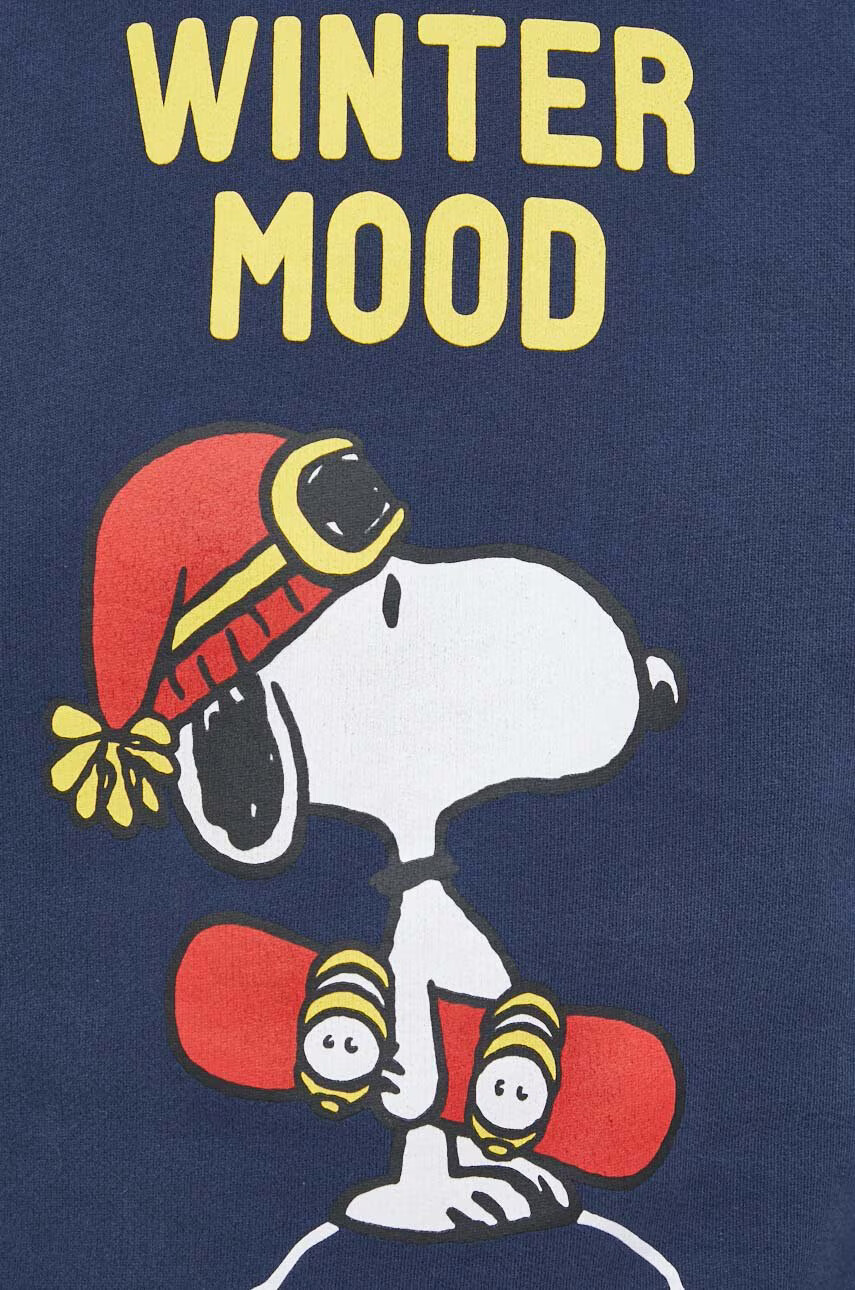 MC2 Saint Barth Памучен суичър X Peanuts в тъмносиньо с принт - Pepit.bg