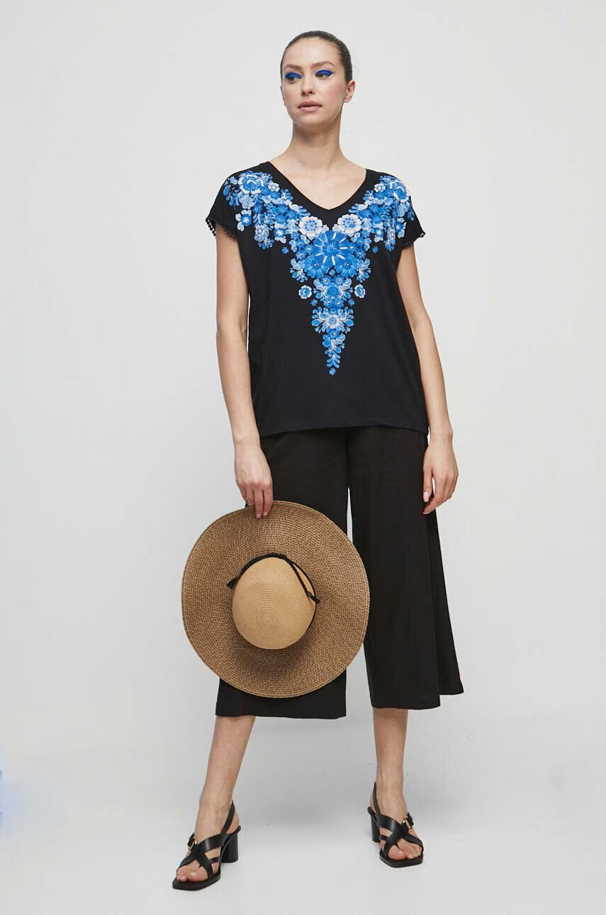 Medicine Памучна тениска в черно - Pepit.bg
