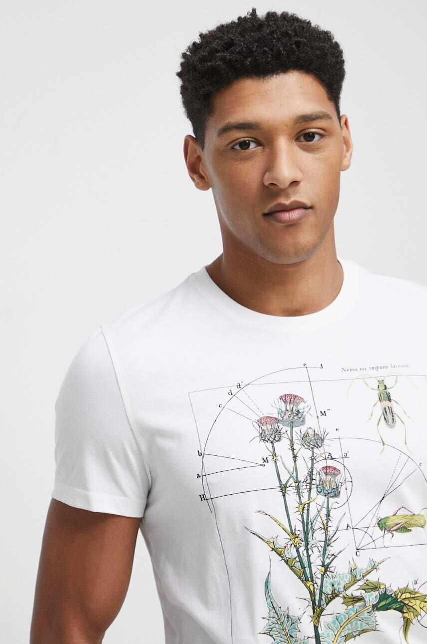 Medicine Памучна тениска в бяло с принт - Pepit.bg