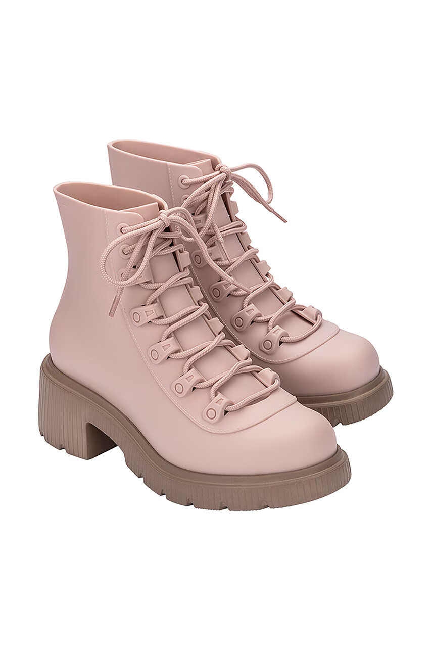 Melissa Боти Cosmo Boot Ad в розово с висок ток - Pepit.bg