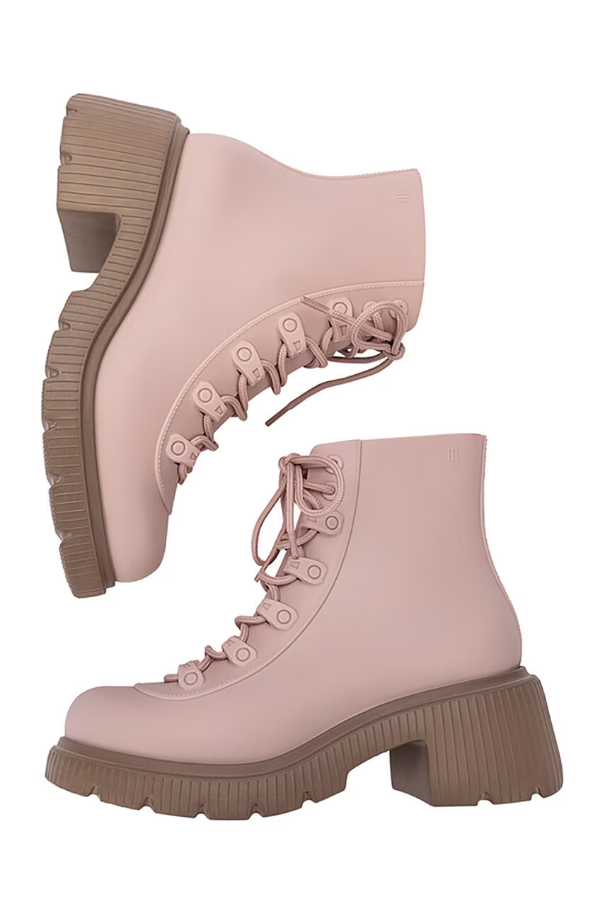 Melissa Боти Cosmo Boot Ad в розово с висок ток - Pepit.bg