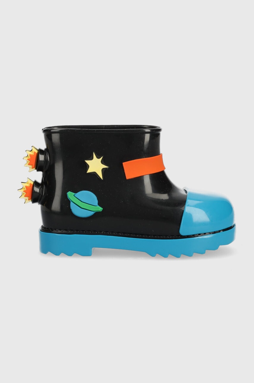 Melissa Детски гумени ботуши Rain Boot + Fabula Bb в черно - Pepit.bg