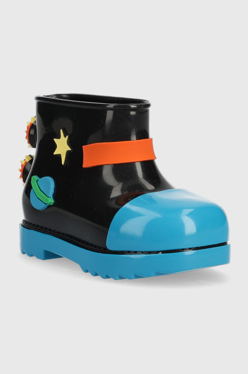 Melissa Детски гумени ботуши Rain Boot + Fabula Bb в черно - Pepit.bg