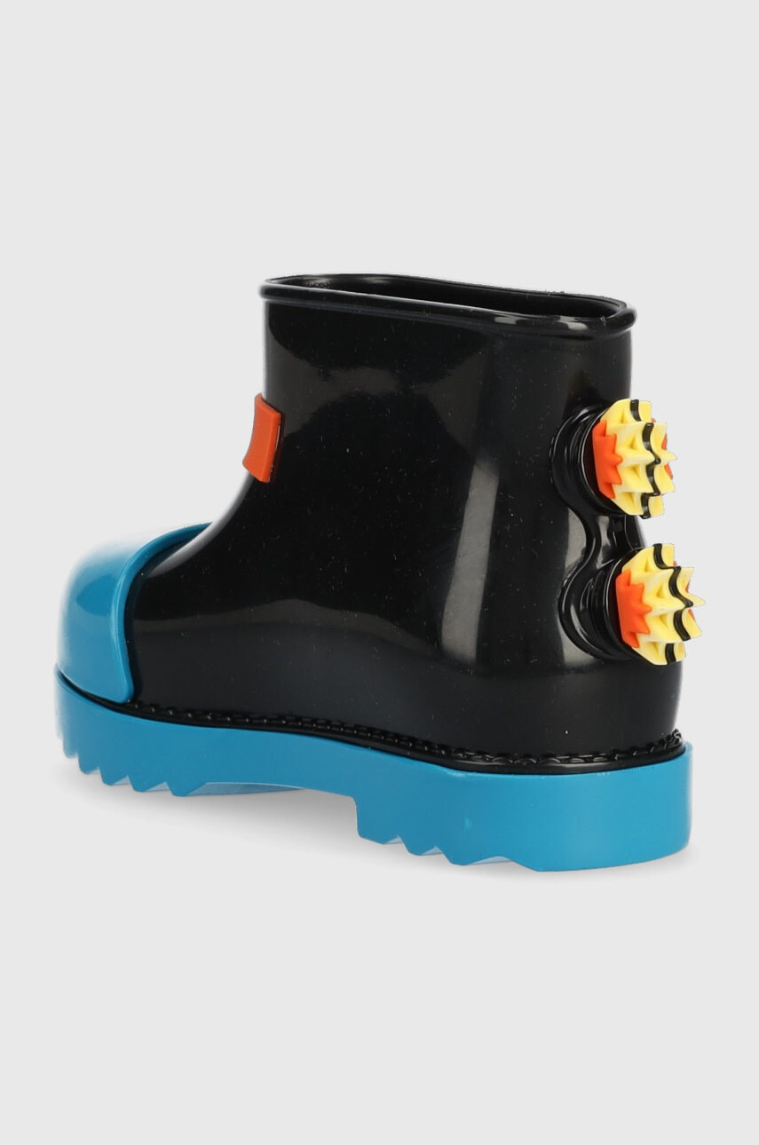 Melissa Детски гумени ботуши Rain Boot + Fabula Bb в черно - Pepit.bg