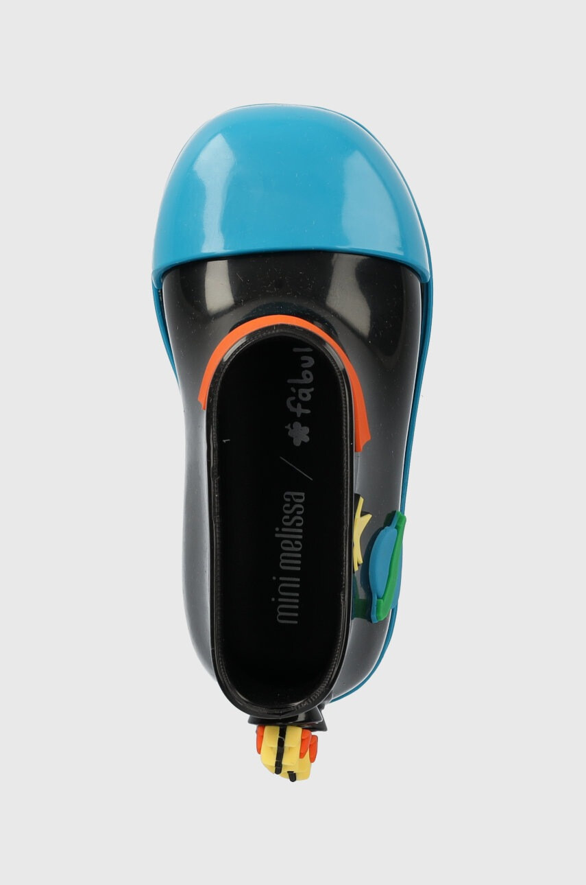 Melissa Детски гумени ботуши Rain Boot + Fabula Bb в черно - Pepit.bg