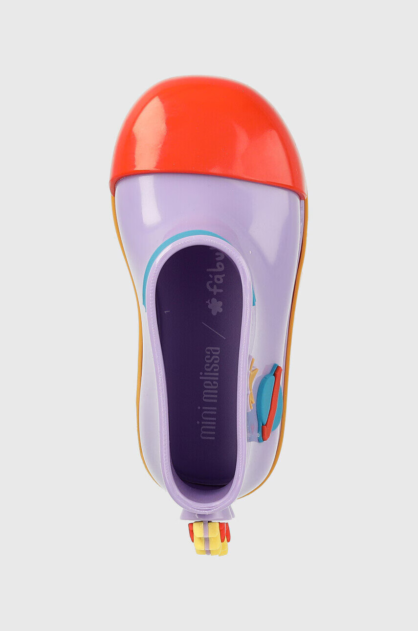 Melissa Детски гумени ботуши Rain Boot + Fabula Bb в лилаво - Pepit.bg