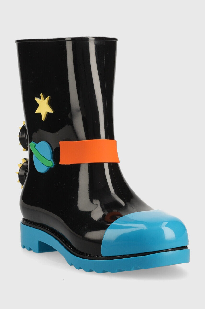 Melissa Детски гумени ботуши Rain Boot + Fabula Inf в черно - Pepit.bg