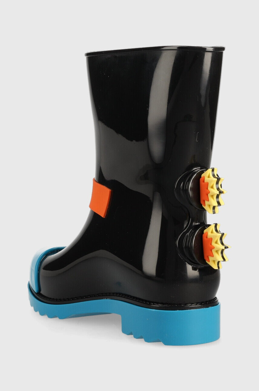 Melissa Детски гумени ботуши Rain Boot + Fabula Inf в черно - Pepit.bg