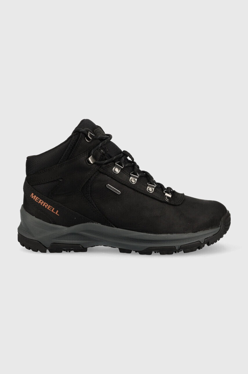 Merrell Обувки Erie Mid Leather Waterproof в черно - Pepit.bg
