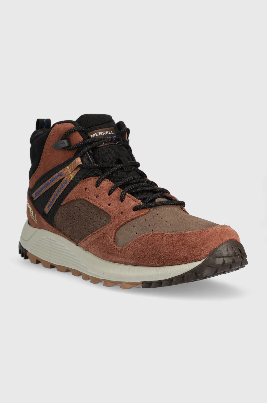 Merrell Обувки Wildwood Mid Waterproof в кафяво - Pepit.bg