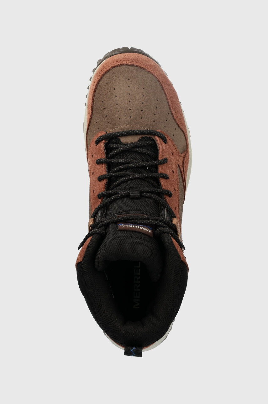 Merrell Обувки Wildwood Mid Waterproof в кафяво - Pepit.bg