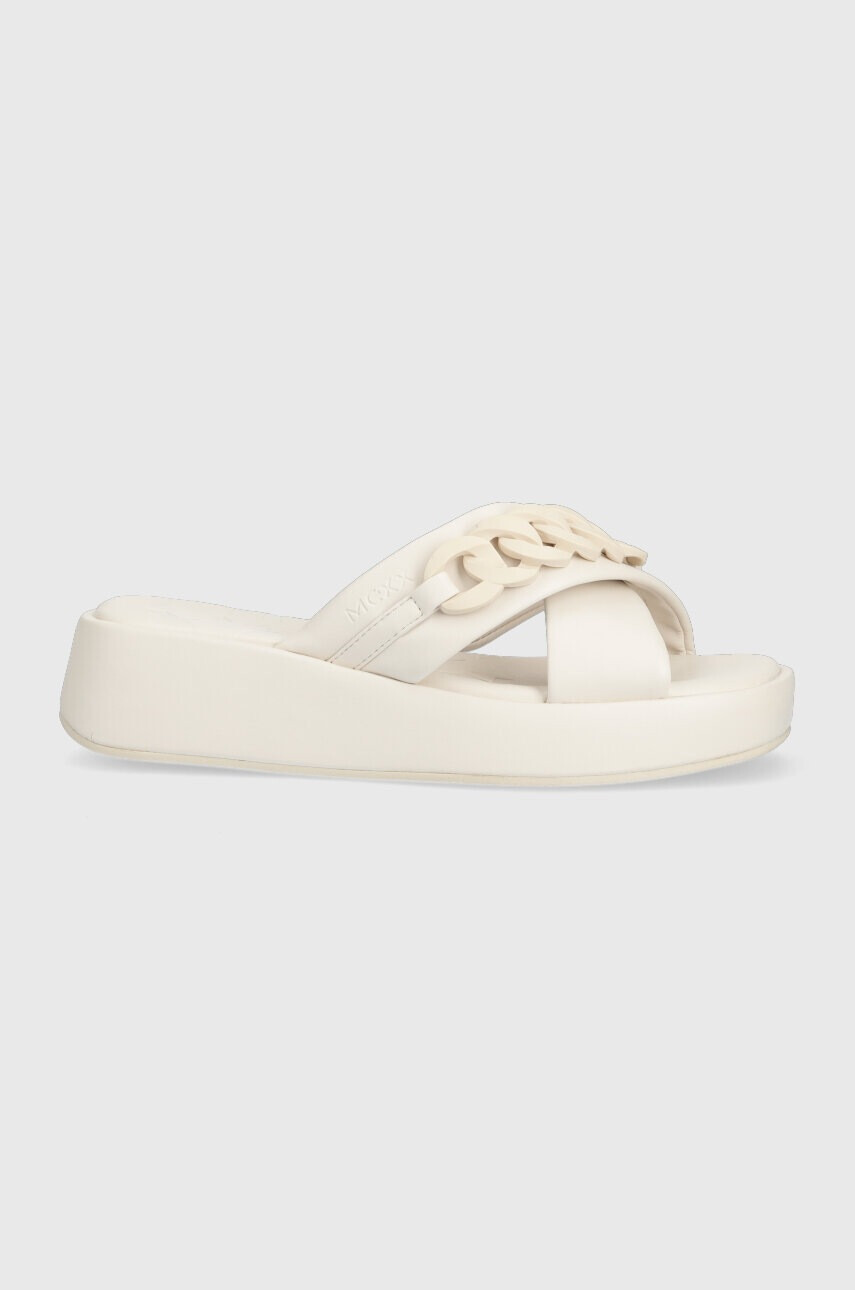 Mexx Чехли Lexi в бяло с платформа MXBN008201W - Pepit.bg