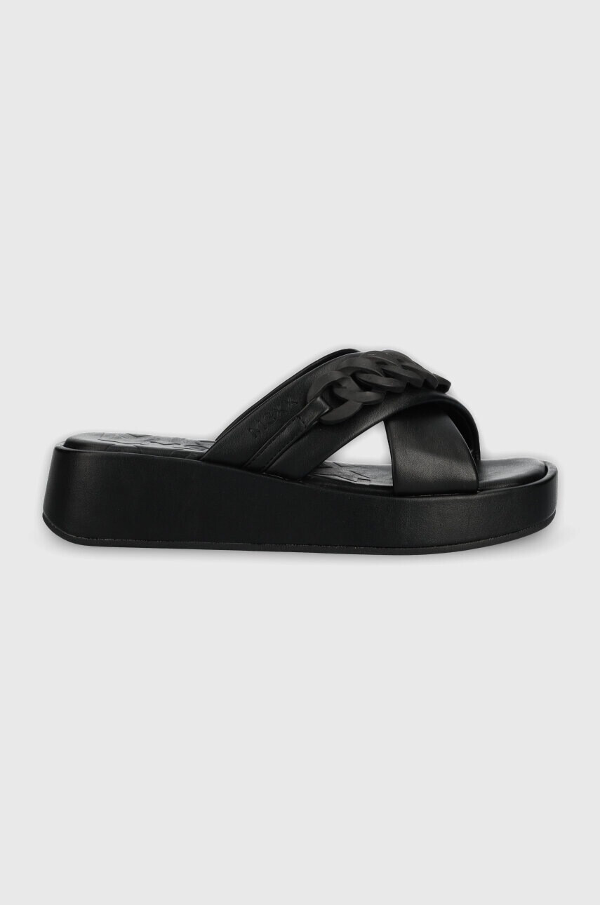 Mexx Чехли Lexi в черно с платформа MXBN008201W - Pepit.bg