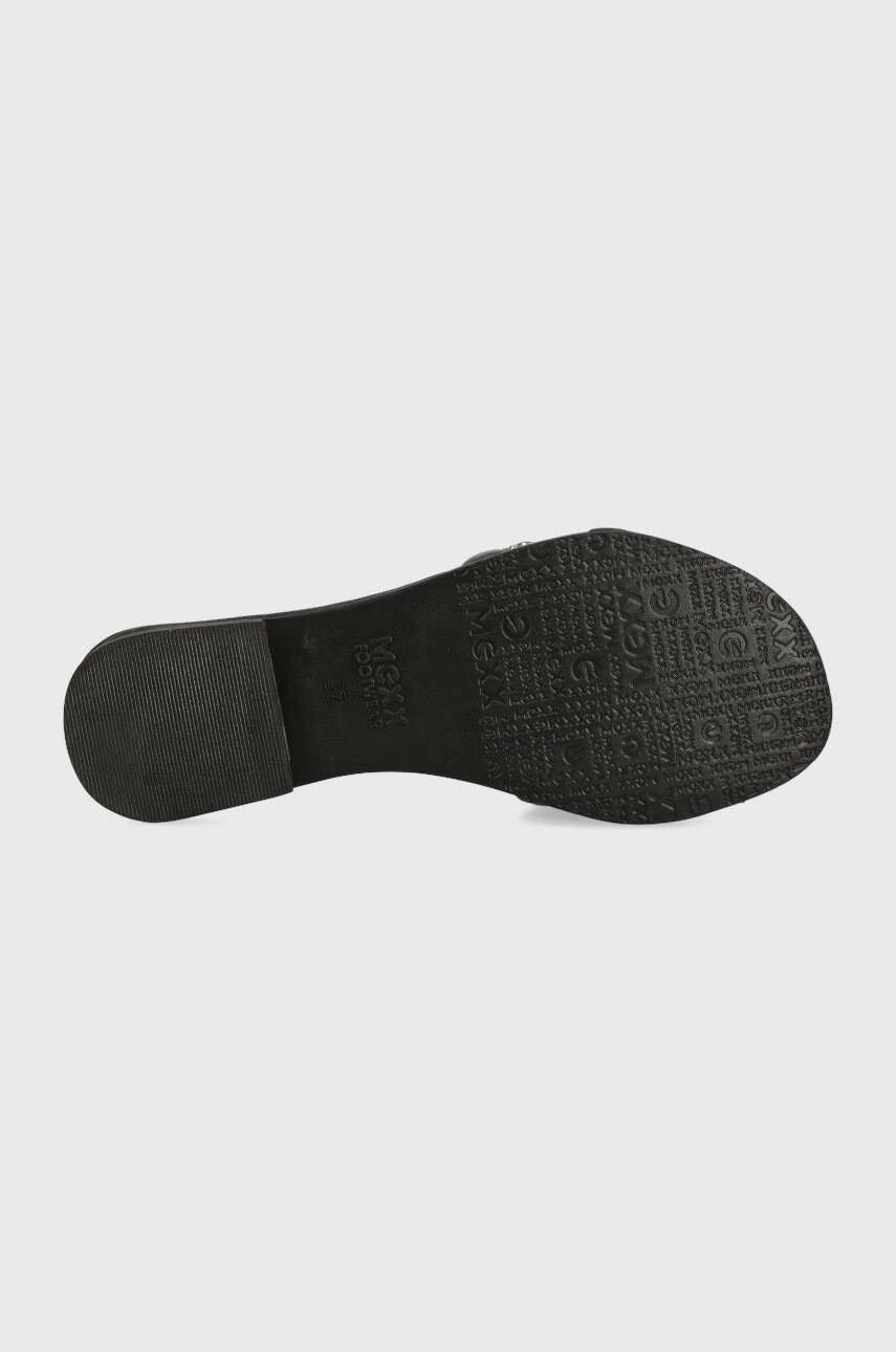 Mexx Кожени чехли Sandal Jewel в черно - Pepit.bg