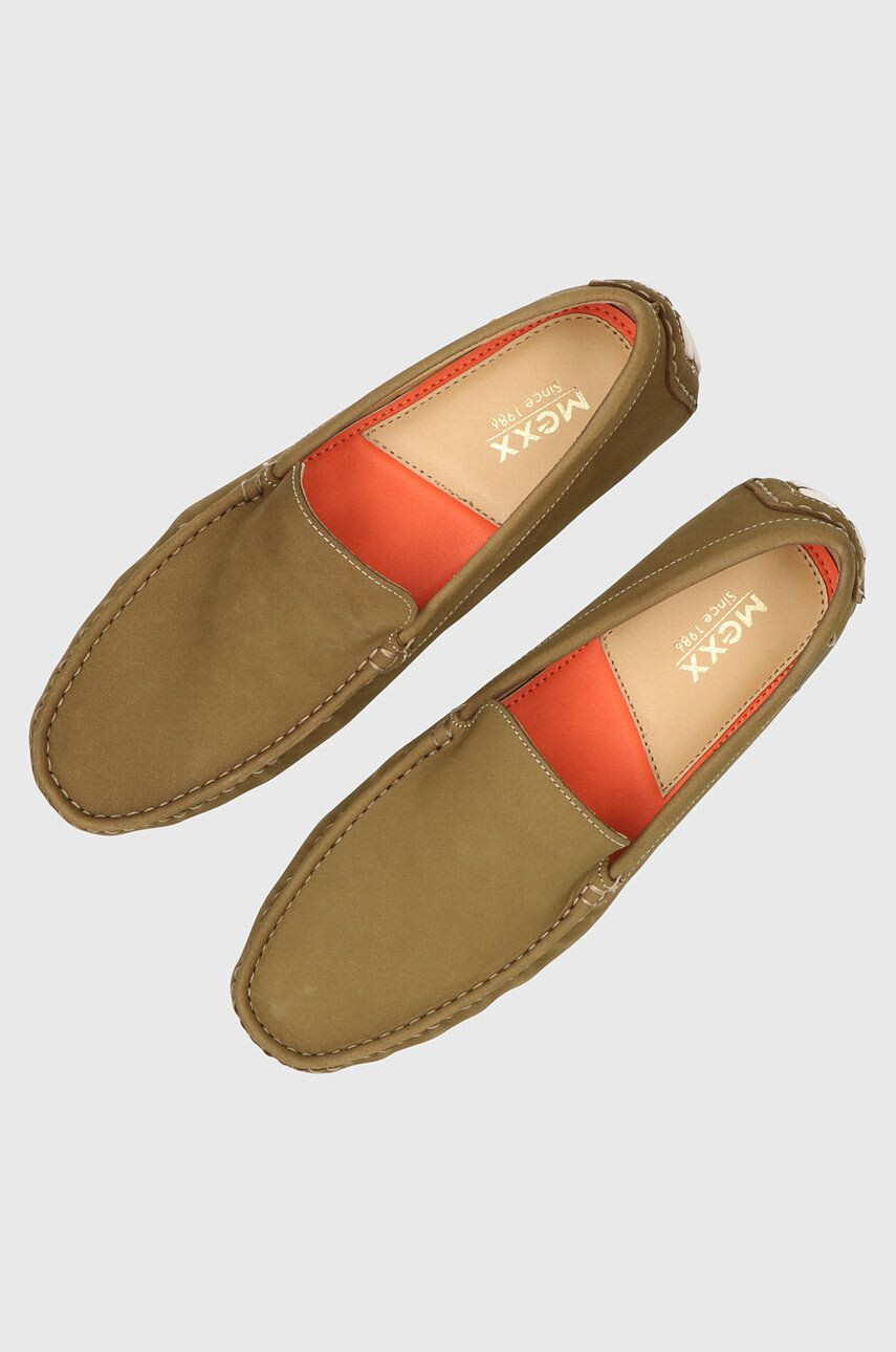 Mexx Велурени мокасини Moccassin Gabe в зелено - Pepit.bg