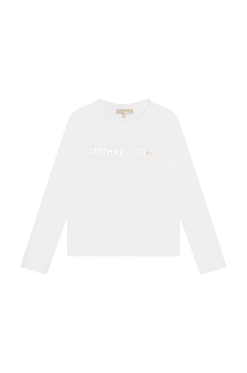 Michael Kors Детска блуза с дълги ръкави в бяло - Pepit.bg