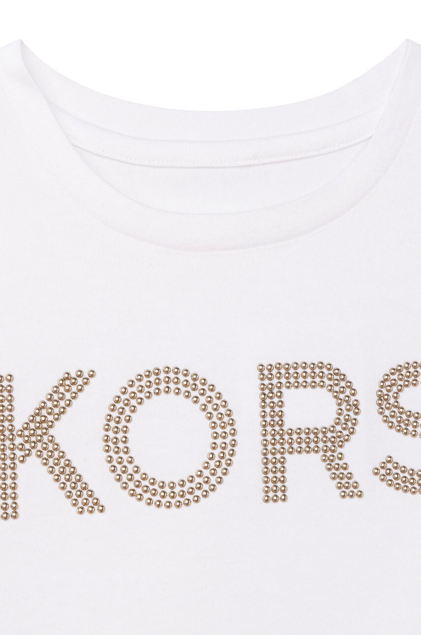 Michael Kors Детска памучна тениска в бяло - Pepit.bg