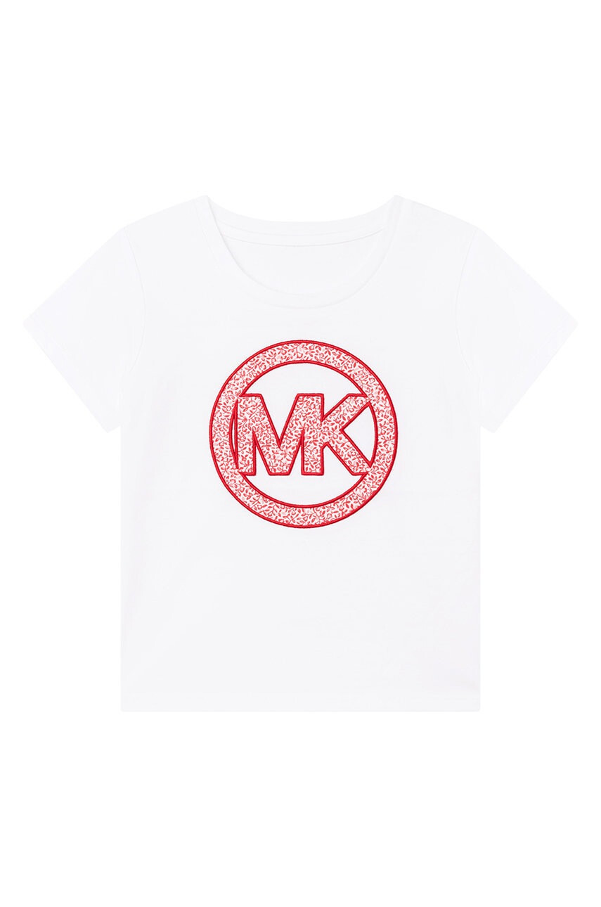 Michael Kors Детска памучна тениска в бяло - Pepit.bg