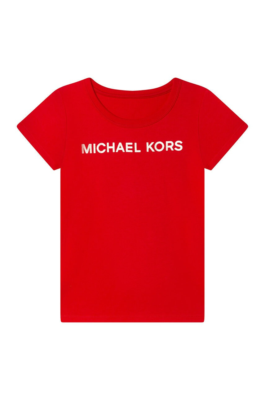 Michael Kors Детска памучна тениска в червено - Pepit.bg