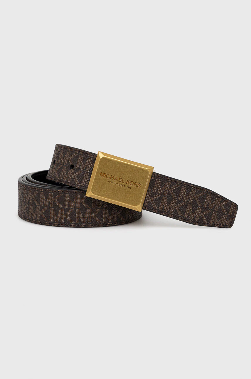 Michael Kors Колан с две лица мъжки в кафяво - Pepit.bg