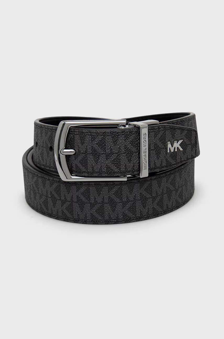 Michael Kors Кожен колан с две лица мъжки в черно - Pepit.bg