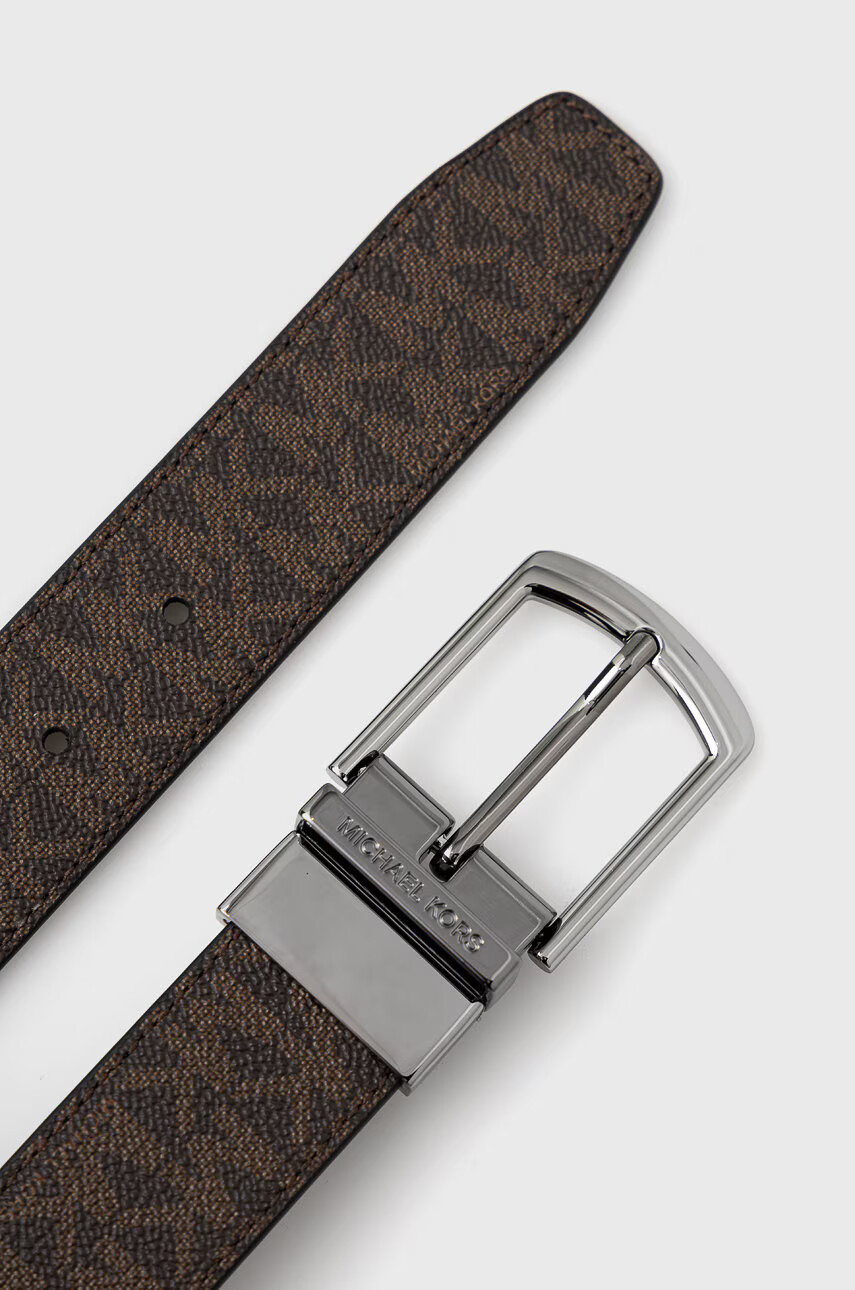 Michael Kors Кожен колан с две лица мъжки в черно - Pepit.bg
