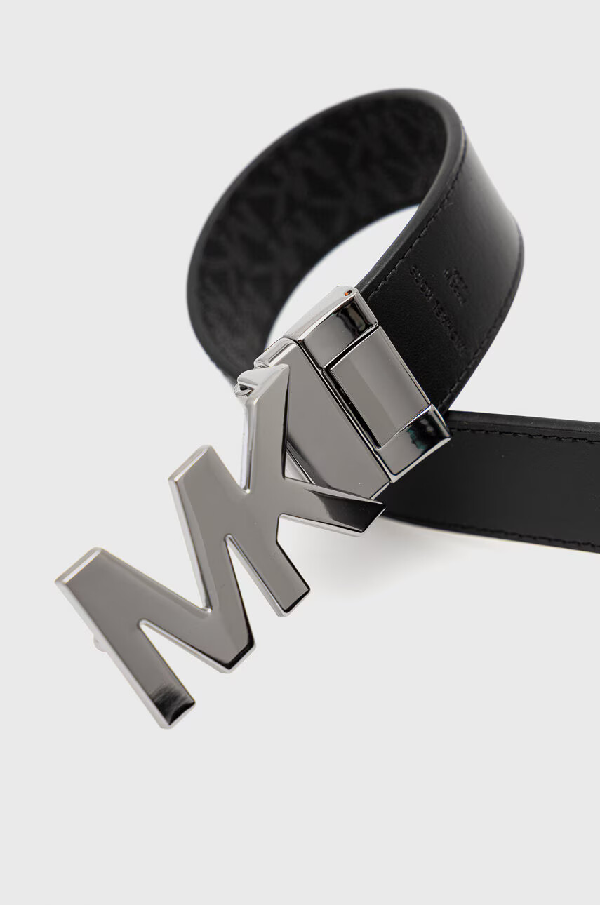 Michael Kors Кожен колан с две лица мъжки в черно - Pepit.bg