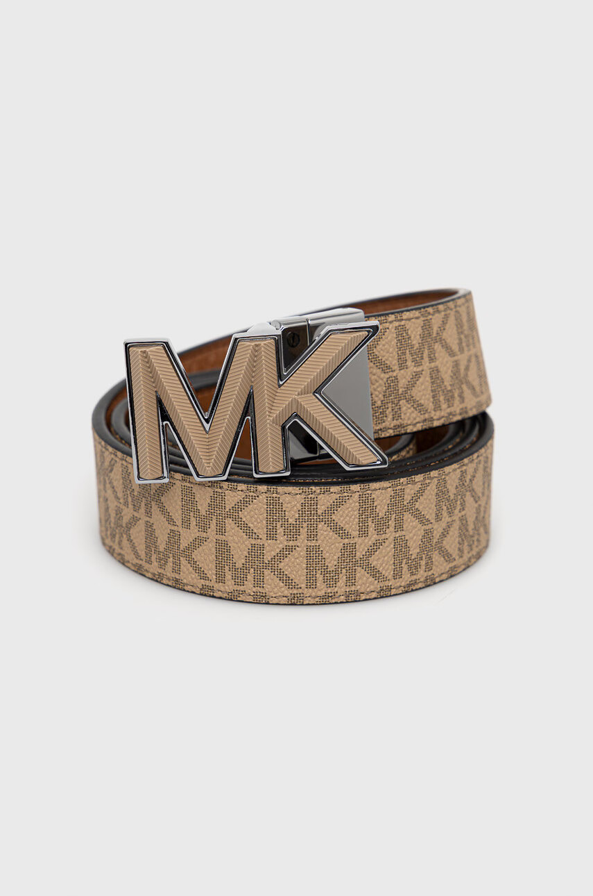 Michael Kors Кожен колан с две лица мъжки в кафяво - Pepit.bg