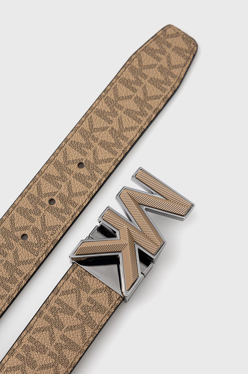 Michael Kors Кожен колан с две лица мъжки в кафяво - Pepit.bg