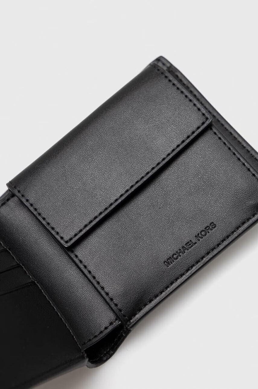 Michael Kors Кожен портфейл мъжки в черно - Pepit.bg