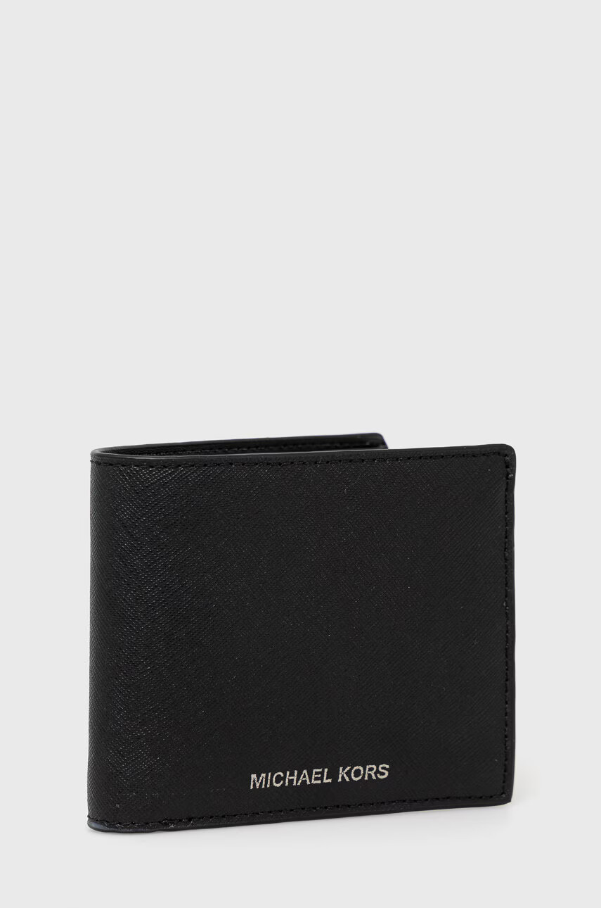 Michael Kors Кожен портфейл мъжки в черно - Pepit.bg