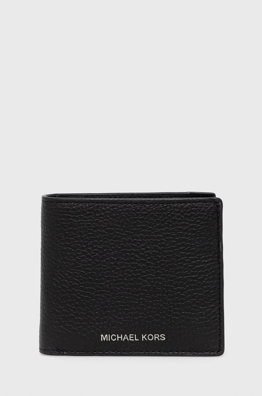 Michael Kors Кожен портфейл мъжки в черно - Pepit.bg