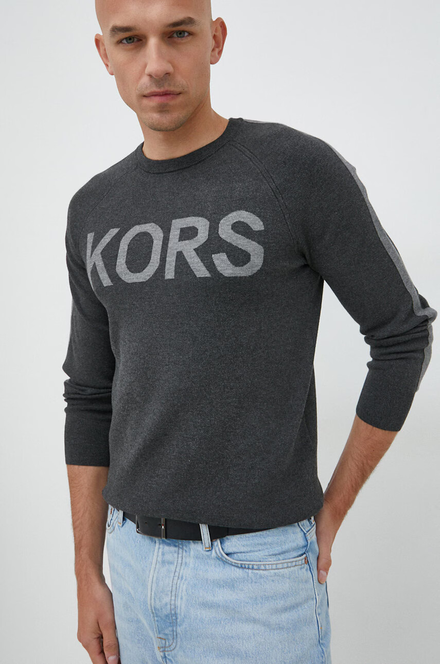 Michael Kors Пуловер мъжки в сиво - Pepit.bg