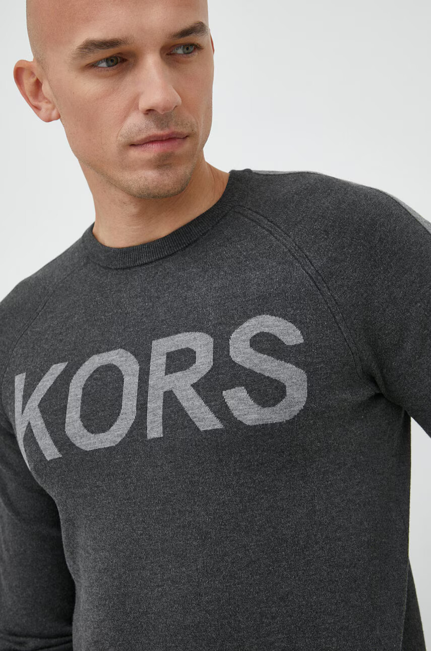 Michael Kors Пуловер мъжки в сиво - Pepit.bg