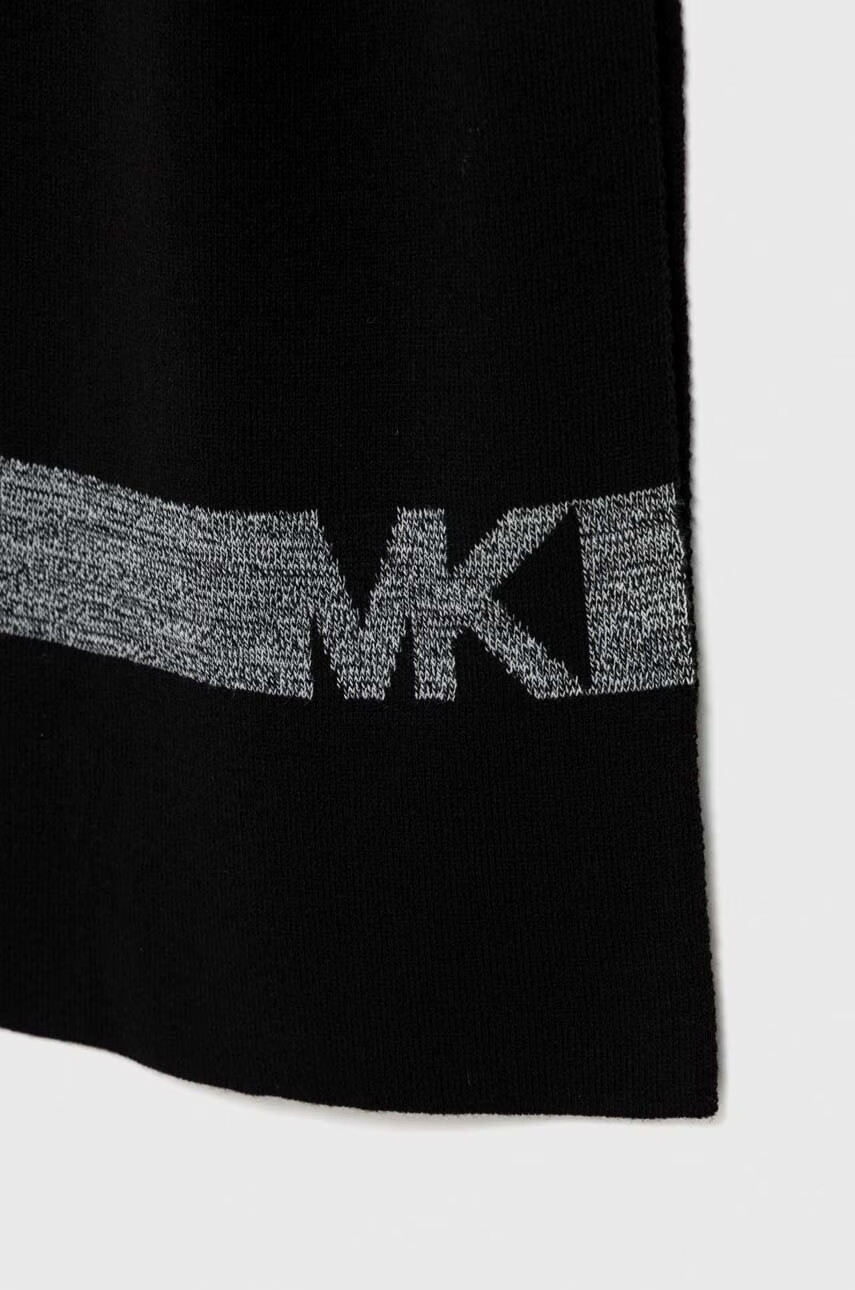 Michael Kors Шал мъжки в черно с десен - Pepit.bg