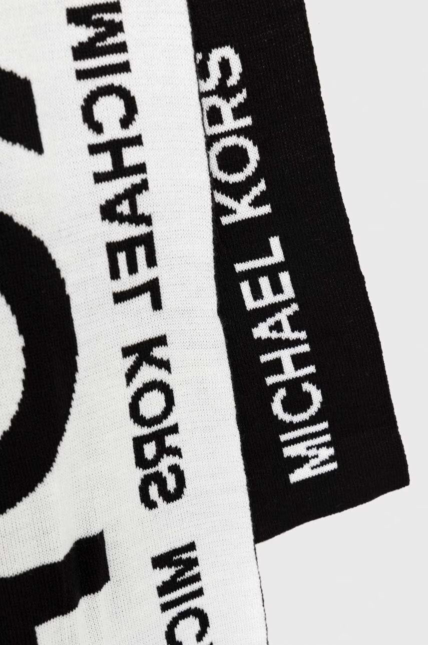 Michael Kors Шал мъжки в черно с десен - Pepit.bg