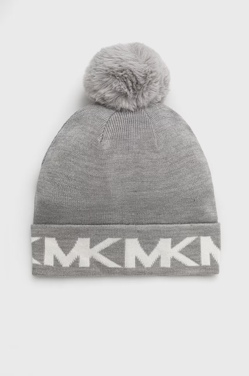 Michael Kors Шапка в сиво с фина плетка - Pepit.bg