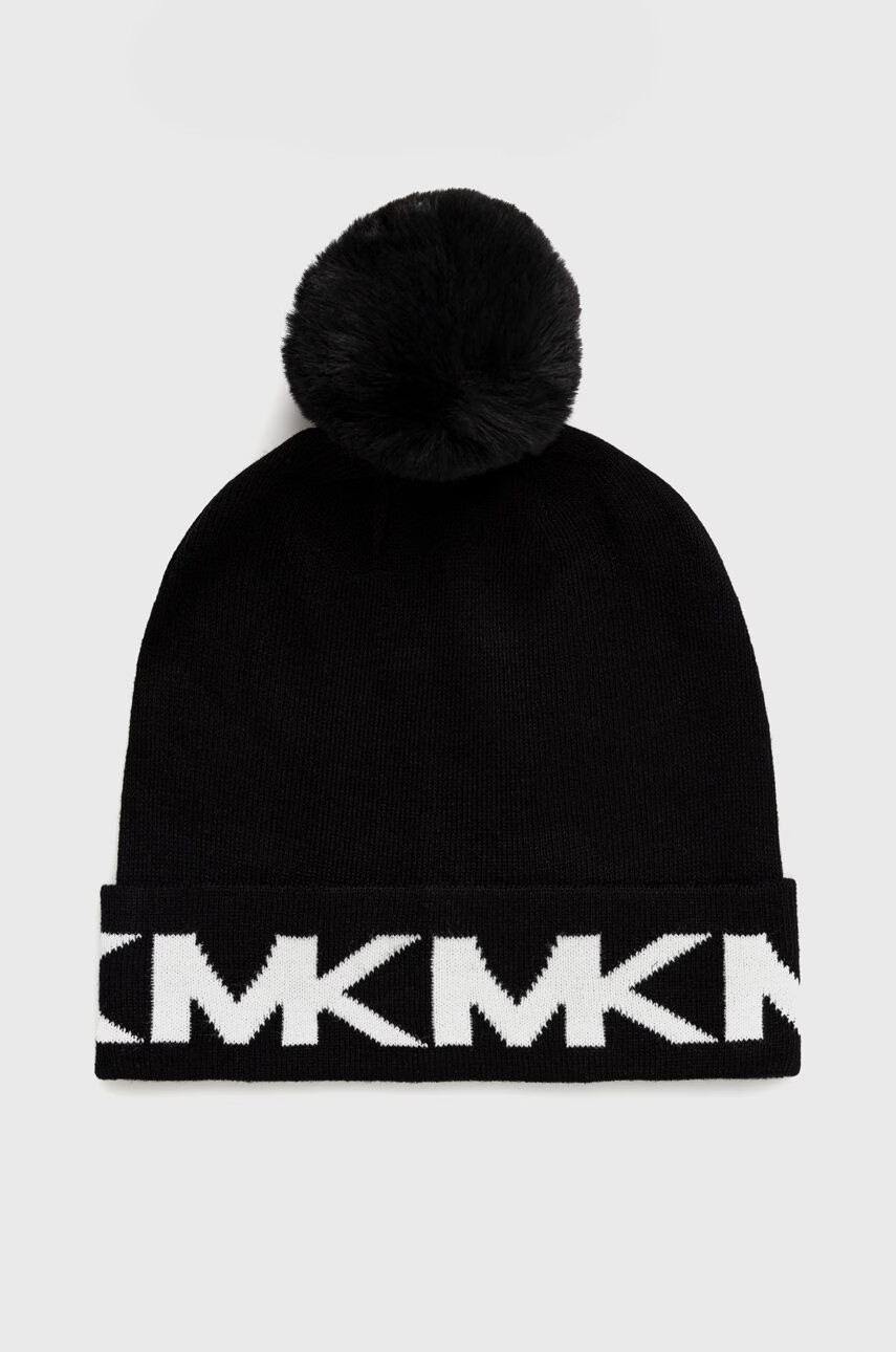 Michael Kors Шапка в черно с фина плетка - Pepit.bg