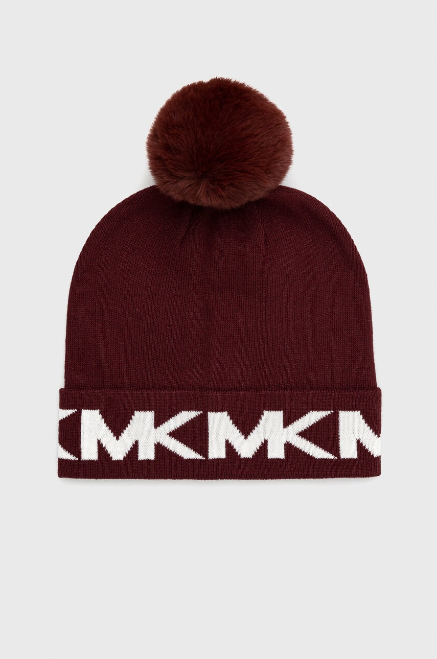 Michael Kors Шапка в бордо с фина плетка - Pepit.bg