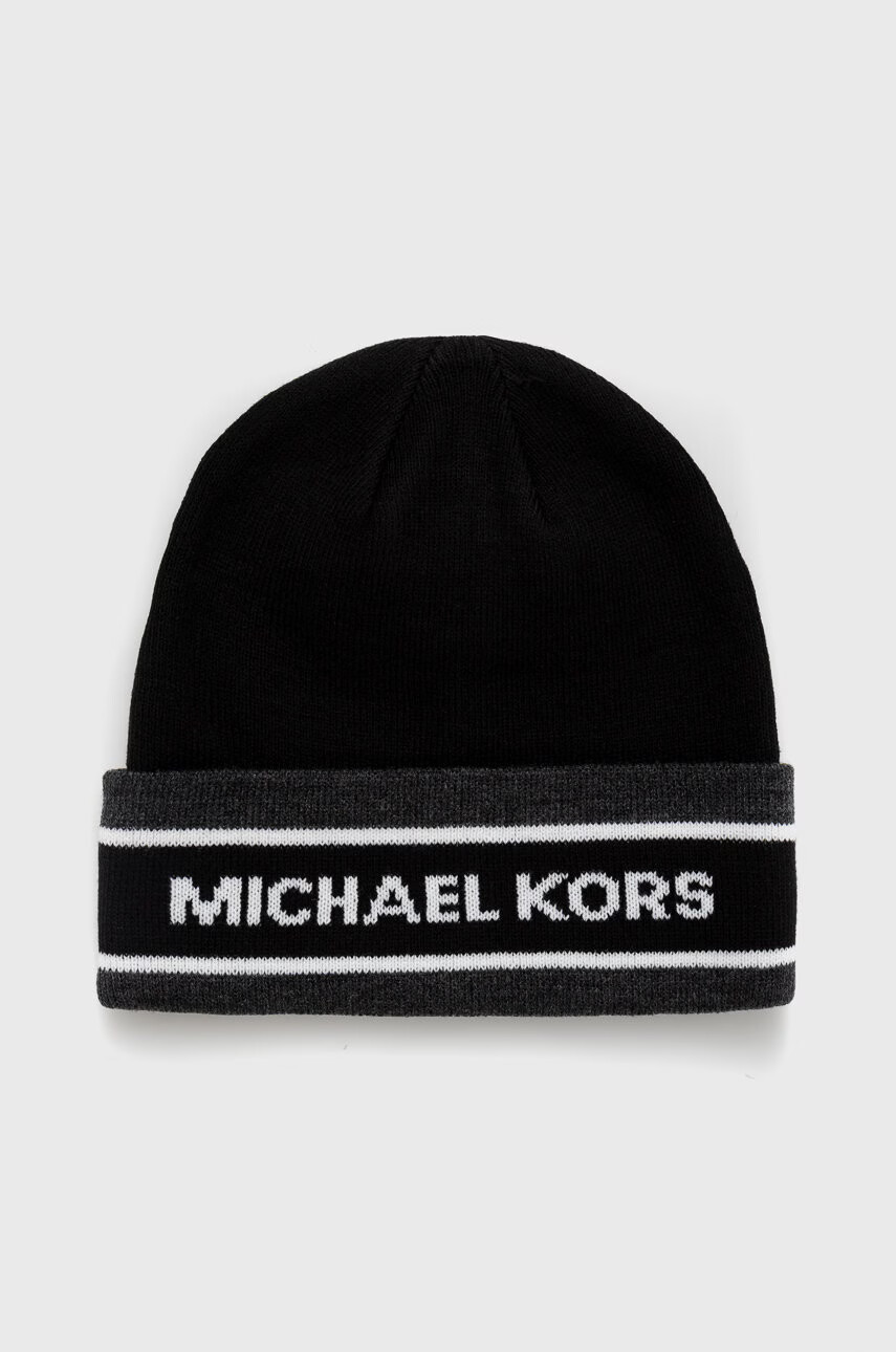 Michael Kors Шапка в черно с фина плетка - Pepit.bg