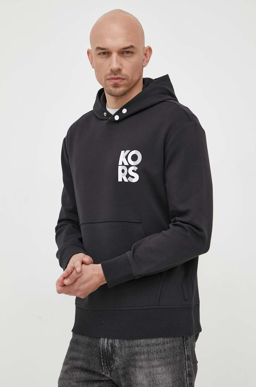 Michael Kors Суичър в черно с качулка с принт - Pepit.bg