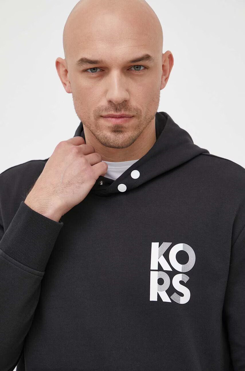 Michael Kors Суичър в черно с качулка с принт - Pepit.bg