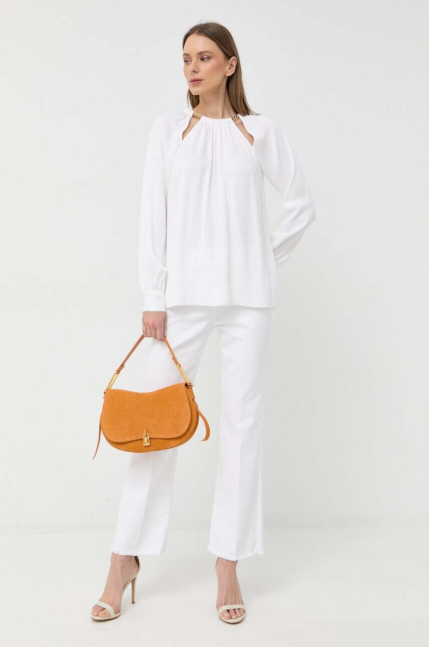 MICHAEL Michael Kors Блуза в бяло с изчистен дизайн - Pepit.bg